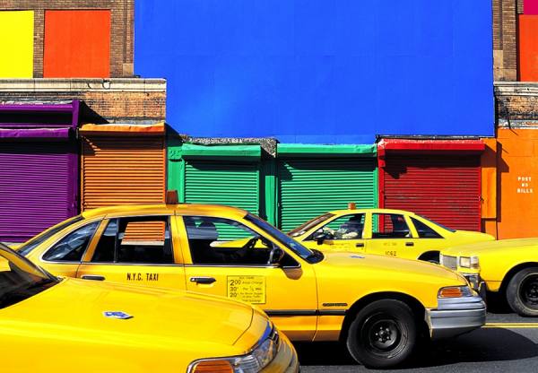 Photograph Mitchell Funk Nyc Taxis on One Eyeland